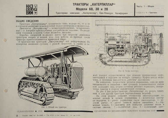 [Полный комплект]. Справочник по механизации сельского хозяйства СССР. 1-й год издания. [В 6 вып.]. Вып.1-6. М.; Л.,1932
